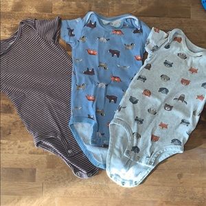 Set of 3 short sleeve onesies